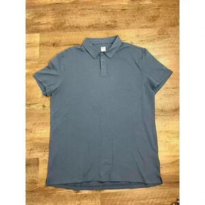 Myles Apparel Tour Polo Golf Men's XL Blue Short Sleeve Breathable Spandex Modal